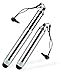 Produktbild C63 ® – LG G2 Mini ausziehbarer kapazitiver Stylus-Eingabestift in Silber Stylus Touch Pen – 