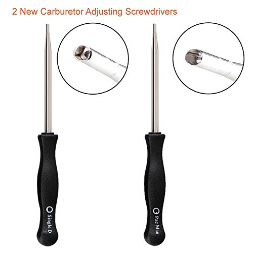 8 Verschiedene Vergaser Schraubendreher, Vergaser Einstellwerkzeug Set Vergasereinstellung mit Tragetasche für 2 Cycle Engine - 3