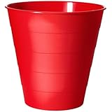 IKEA Papierkorb "Fniss" M&uuml;lleimer aus Polypropylen - WEISS, ROT oder SCHWARZ- Durchmesser: 28 cm - H&ouml;he: 28 cm - Inhalt: 10 l (rot)