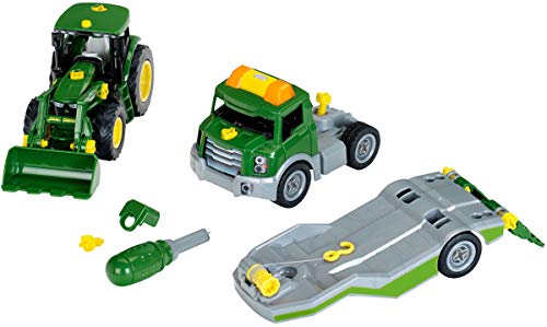 Theo Klein 3908 – BAU- und Konstruktionsspielzeug – Transporter mit John Deere Traktor - 2