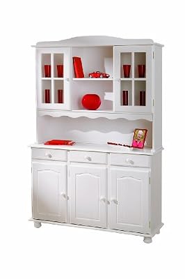 Links 20900815 Siena Bahut Vaisselier 3 Portes Blanc 43 x 130 x 198 cm