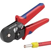 HSC8 6-6A Kendinden Ayarlanabilir Sıkıştırma Pensesi 0,25-6 mm | AWG 24-10 Uyumlu, Karbon &Ccedil;elik G&ouml;vde, Plastik Saplı, Ev Tipi