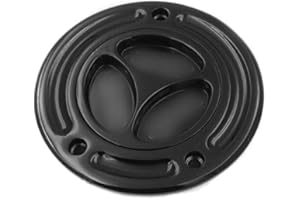 HASKULLE Black Keyless Gas Cap Twist Off Aluminum Racing Fuel Tank Cap for Kawasaki ZX-14R/ ZZR1200 /ZRX1200R /Z1000 /ZX-10R /ZX-9R /ZX-6RR /ZX-6R