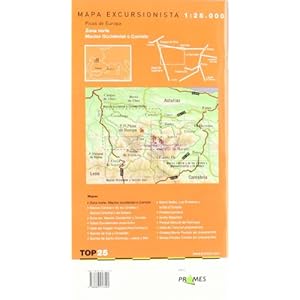 Mapa picos de Europa - zona norte - macizo occidental o cornion (Top 25 (prames))