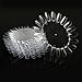 SODIAL (R)10 X Clear Acrylic Nail Art Tips Make Up Practice Wheel Display