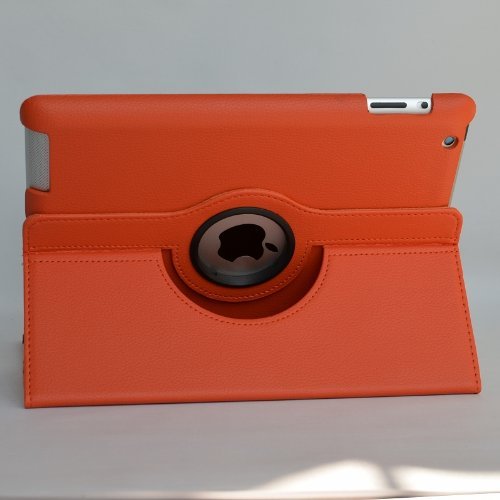inShang Hülle für Apple iPad 2 iPad 3 iPad 4, Edles PU Leder Tasche Hülle Skins Etui Schutzhülle Ständer Smart Case Cover für Tablet iPad, Super Automatische Einschlaf-/Aufwach funktion, 360 Grad rotierende Schutzhülle mit Standfunktion + inShang Logo hochwertigen Stylus Eingabestift Stift - 5