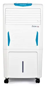COMRADE Prim 36 Personal Air cooler with Everlast Pump For Home, Deflection and High Density Honeycomb pads; (36L, White)