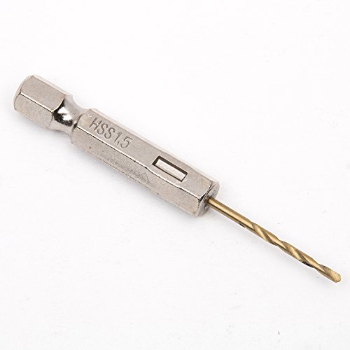 Fortag 13 tlg HSS Spiralbohrer Set mit Sechskantschaft Satz Bohrersatz Holz Holzbohrer Micro Bohrer Bithalter Drill Bit 1.5-6.5mm - 5