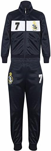 Kxa Football Tracksuits Kids Boys Top &amp; Trousers Training Kit Set Size 4-12 Years (8 (7-8 Years), Real Madrid)