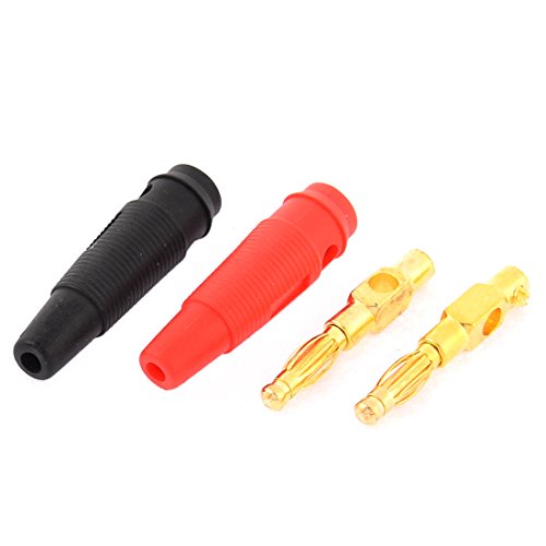 sourcingmap® 10Stk rot schwarz Plastik Audio Lautsprecher Bananenstecker Adapter Konverter - 3