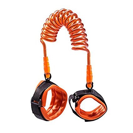 WireSwipe™ Child Safety Anti Lost Wrist Link With Harness Strap Rope Leash Walking Hand Belt (Orange)