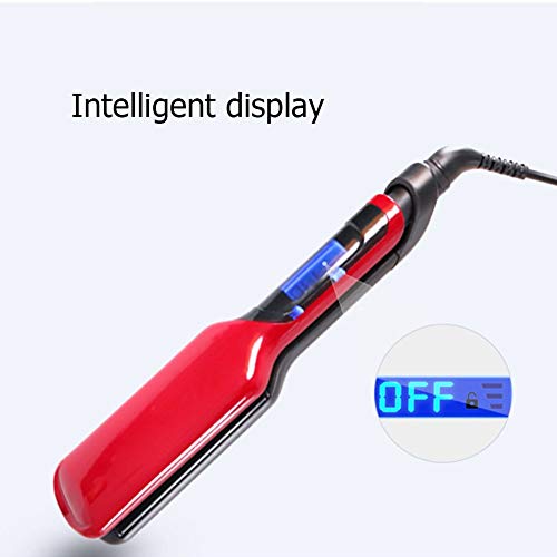 Multi-Function Wide Splint Hair Straightener Red Negative ion Ceramic roll Straight Dual-Purpose Hair Straightener  Red