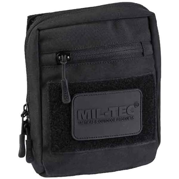 Sac De Couplage Mil-Tec – 100% Polyester, Revêtement PVC, Dimensions 9x9x21 Cm, Fixation MOLLE, Noir