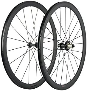 WINDBREAK BIKE Carbon Fiber Bicycle Wheelset 38mm Clincher Wheel 700c with Powerway R51 Hub