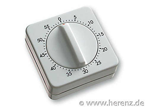 Kurzzeitmesser Eieruhr Küchenuhr Messzeit 60 Minuten Kunsstoffgehäuse mit Signal