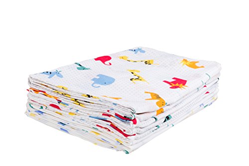 Clinotest Mullwindeln für Baby's/Spucktücher/Schmusetücher, 10er Pack, 80x80 cm, bunte Muster, Premium Qualität, schadstoffgeprüft, ÖKO-Tex zertifiziert, kochfest