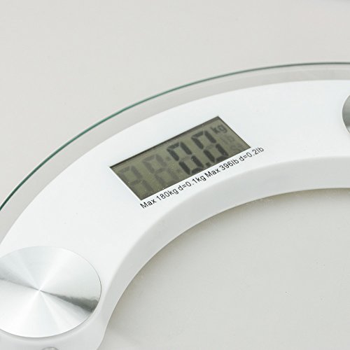 Sunydeal Digitale Personenwaage aus Gehärtete Glas, bis 180 kg, Slim Design, mit LCD-Display - 2