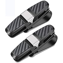 Porta Occhiali Per Auto - 2 Pezzi Clip Per Visiera, In Silicone, Regolabile 180&deg;, Per Occhiali Da Sole E Da Vista