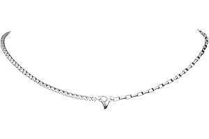 PAUL VALENTINE PV Tennis & Chain Halskette in Silber mit Zirkoniasteine