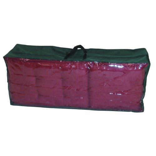 Greemotion Schutzhülle für Kissen und Auflagen wasserabweisend mit Reißverschluß und Fenster, Grün, ca. 125 x 50 x 32 cm