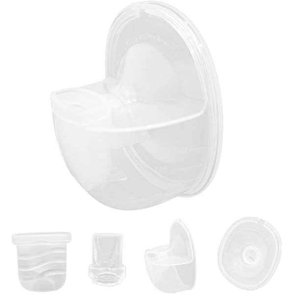 Wearable Breast Pump Replacement Parts Kit - Compatible With Lansinoh Discreet Duo Nuliie S32 - Includes Duckbill Valves, Flanges & More
