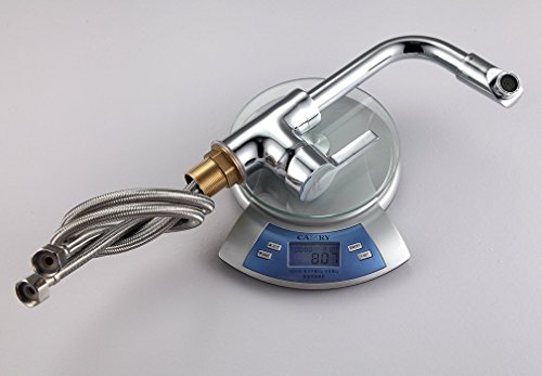 Auralum® 360° Drehbar Wasserfall Mischbatterie Armatur Chrom Wasserhahn für Küche Küchenamatur Waschbecken - 7