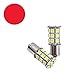 Produktbild 2x LED BA15S 27 SMD 12V CANBUS ROT RED 5050 2 Stück Lampen für Blinker- Brems- Rückfahr- Positions- Nebelschlusslicht