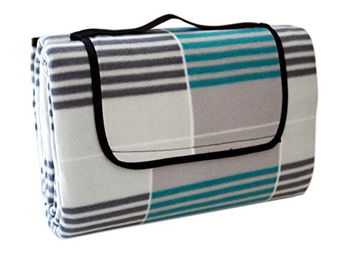 XXL Picknickdecke in trendigem Design mit Tragegriff UND TRAGEGURT 200 x 200 cm, wasserabweisend und schmutzabweisend - 2