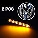 Produktbild gaddrt 2x Mini Strip Schwarz LED Motorrad Blinker Universal Bernstein Lichter Streifen 6LED