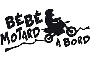 ADZIF.BIZ LE STICKER DE DECORATION Sticker Bebe Motard A Bord (J0125)