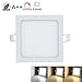 Produktbild Hengda® LED Quadratisches Deckenleuchten,Super hell mit Trafo, Eckig Panel Deckenleuchte Einbauleuchte Downlight,3 Farbtemperaturen, AC 86-265V,für Garderobe Schlafzimmer (Eckig 18W)