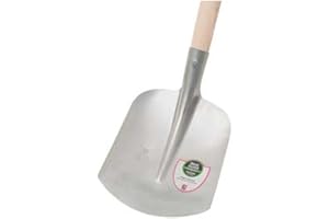 IDEALSPATEN Ideal-Spaten Schaufel, Holländer Form (rund), Größe 00-265 x 220 mm, 1265 mm 5/00 ET100 (Schüppe Emsländerschaufel Emsländerschippe Holländerschaufel Holländerschippe), Eschen-T-Stiel 100 cm