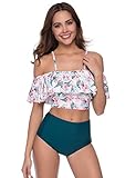 ♛♛【Sentirse Cómodo】 Hecho de 82% nylon + 18% spandex, este conjunto de bikini de moda es lo suficientemente cómodo y transpirable para brindar una experiencia de uso agradable.