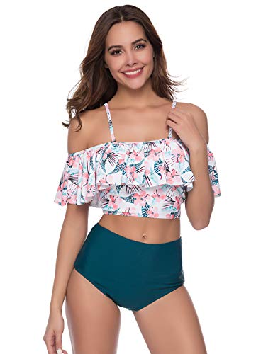 Aibrou Bikini Mujer Conjunto Sexy 2019 Cabestro Cuello Bañador Cuello en V, Traje De Baño Push up con Relleno,Ropa de Baño 2 Piezas Verano para Mujer y Chica S-XL