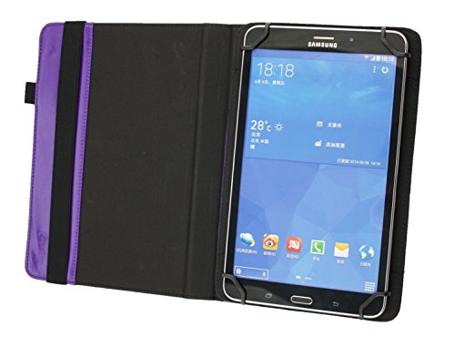 Emartbuy® Alcatel OneTouch Pixi 3 10 Zoll Tablet Universal ( 9 – 10 Zoll ) Lila Premium PU Leder 360 Grad Rotierende Stand Folio Geldbörse Tasche Hülle + Lila Eingabestift - 4