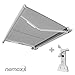 Produktbild Nemaxx FCA40X Kassettenmarkise mit Licht- und Windsensor 4m x 3m - elektrische Vollkassettenmarkise zum Schutz vor der Sonne - mit grauem Acryltuch 320g/m2 und weißer Kassette - nach DIN EN 13561…