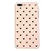 Produktbild UMCCC iPhone Fall Super Nette Dünne Kleine Frische Mädchen Kreative Persönlichkeit Paar Rosa/Schwarz Liebe Handy Anzug Für Plus 7/7 Plus 8/8 Plus,Pink