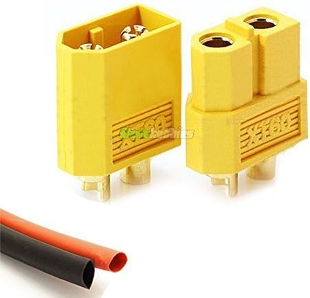 Blade Hobbies 1 Pair Of Rc Xt60 Lipo Battery Connectors With Heatshrink 1 X Male 1 X Female Uk