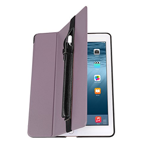 tinxi® 2 Stücke Pencil Halter, Kunstleder Pencil-Hülse mit Gummiband für Apple Pencil (kompatibel mit iPad Pro 9,7 Schutzhüllen) Stift Stylus Bleistift Eingabestifte Hülse Pencilhalter Tasche Cover Folio Etui Hülle Sleeve Schutzhüllen Case, schwarz ( Tablettasche nicht enthalten ) - 6