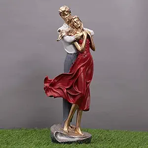 Miss Peach Valentine Romentic Love Couple Statue for Home Decor in Showpieces &Figurines|Table Decorations |Decorative Items for Room in Racks & Shelves|Statue for Home|Showpieces &Figurines|