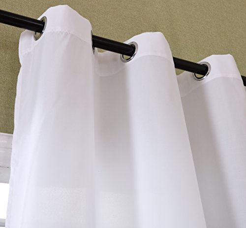 Schal blickdicht Vorhang Ösen Gardine Microsatin Farbverlauf Microfaser, 2 Stück 245×140, Braun, 204252 - 8
