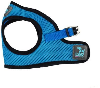LSW Pet Design No Pull Small Dog Pet Harness Breathable Step In Mesh Harness Blue Extra Small