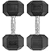 Price comparison product image DTX Fitness 2x 15kg Rubber Dumbbell Hex Weights