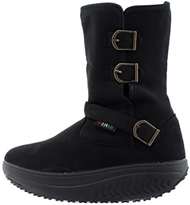 Boots Women rassoda Buttocks Slimming Well-Being Sports Fitness Slats Black Size: 5