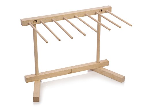 Sänger Pastatrockner XL Faltbar aus Holz Nudeltrockner | Gesamthöhe 30 cm | 8 abnehmbare Arme | Armlänge 20 cm | Stabile Basis zum problemlosen trocknen selbstgemachter Pasta - 3