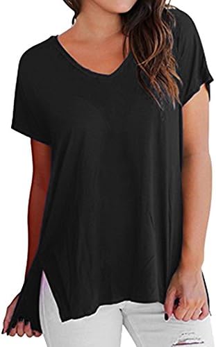 Hot Women's Simple Casual Short Sleeve T Shirt Basic Tee Tops Plain Pullover Tees Shirt Blouse
