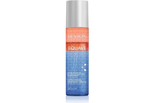 REVLON PROFESSIONAL EQUAVE Hydro-Fusio Oil Nutrición Instantánea para Cabello y Cuerpo, Acondicionador Trifásico Desenredante Sin Aclarado, Aceite Hidratante y Nutritivo para el Cuerpo y Pelo, 200ml