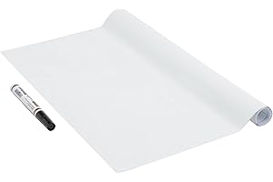Venilia Whiteboard Folie inkl Marker | Tafelfolie + Stift | Kühlschrank Tafel Weiss | 67,5cm x 1,5m, Stärke 150μ | Multifunktionstafel-Folie, Weißwandtafel, Küchenfolie | ohne Phthalate | Made in EU