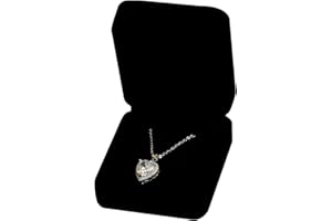 CSDPC Velvet Necklace Box Pendant Bracelet Display Boxes Black Necklace Storage Case Small Necklace Gift Box Organizer Jewellery Box for Women Valentines Mothers Day Wedding Birthday Christmas