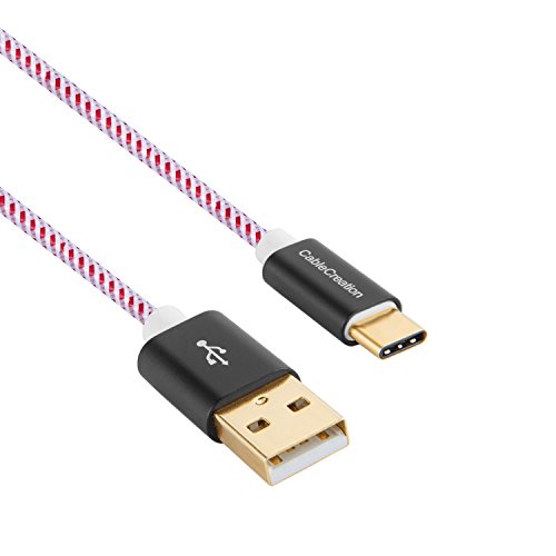 USB Typ C Kabel, CableCreation 10FT Geflochtene Typ C (USB-C) auf Standard-USB-A-Kabel für Nexus 5X / 6P, New Macbook 12 Zoll, Yoga 900 & More, 10ft / 3M, Red [56K Ohm Widerstand] - 3